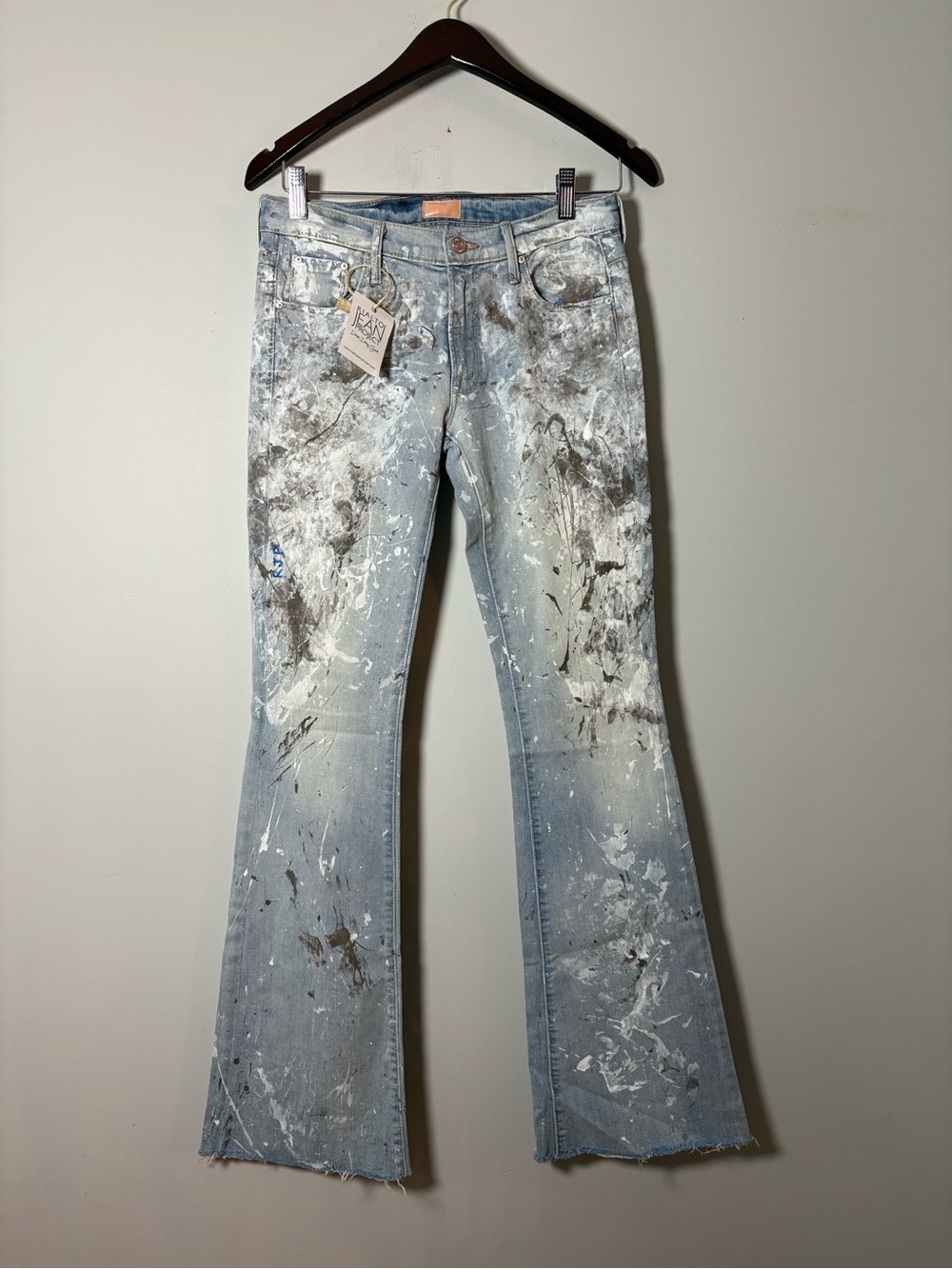 MOTHER "The Slacker Fray" x Rialto Jean Project Hand-Painted Jeans Size 26